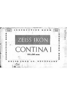 Zeiss Ikon Contina 1 manual. Camera Instructions.